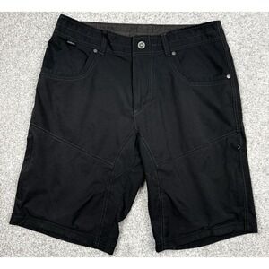 Kuhl Hiking Shorts Men 32 Black Ripstop Stretch Outdoor Trail Utility 5230
